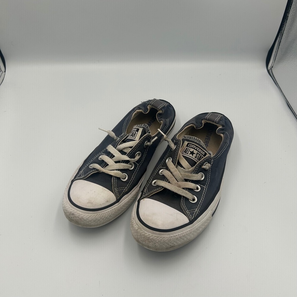 Converse Shoreline Sneakers Women 9.5 Navy Blue Slip On Canvas Low Top 537080F